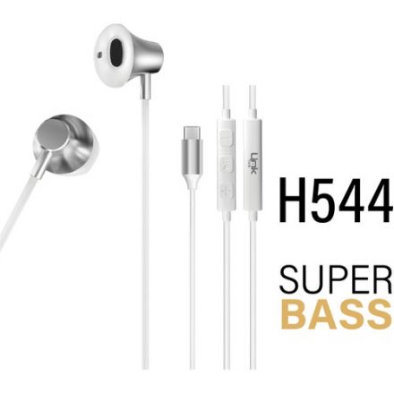 LinkTech Premium Bass Earbuds TYPE-C Wired Headphones
